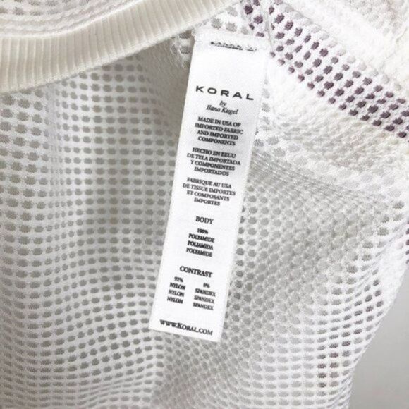 KORAL Trade Mesh High/Low White Top - Picture 5 of 7